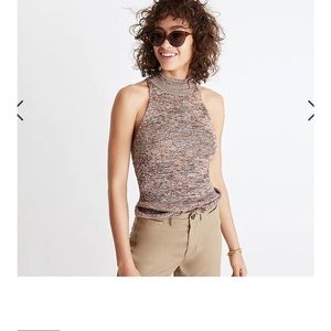 Madewell Marled mockneck sweater tank